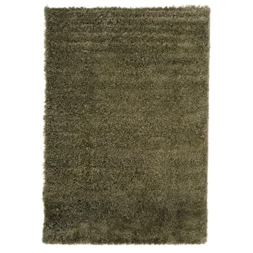 Image of Large Modern Dark Green Living Room Area Rug Thick Shaggy Shag Speckled Olive Carpet Cozy Durable Stain Resistant Bedroom Hallway Fireplace Area Rugs 200cm x 290cm