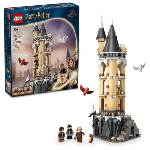 Image of LEGO Harry Potter Hogwarts Castle Owlery Toy, Wizarding World Fantasy Toy for Girls and Boys, Harry Potter Castle Playset with 3 Characters, Birthday Gift Idea for Kids Ages 8 and Up, 76430