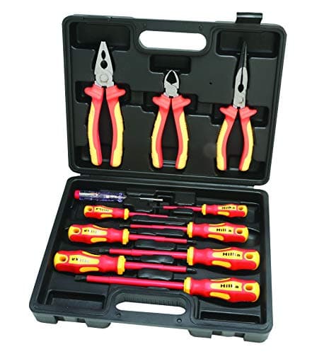 Image of Hilka 34688011 VDE Screwdriver and Plier Set - Red/Yellow (11-Piece)