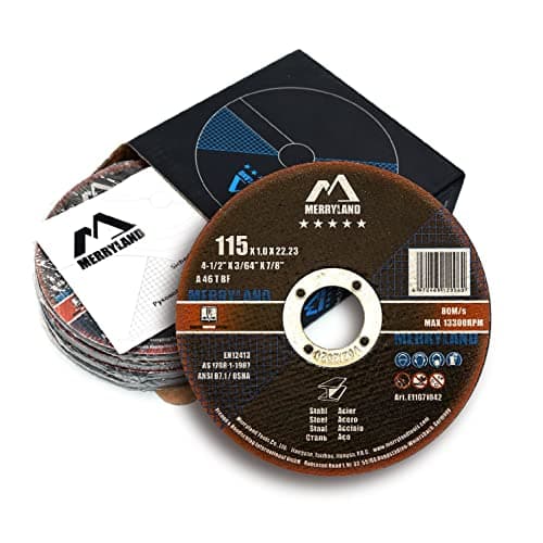 Image of Merryland Cutting Disc 115 Metal for Angle Grinder, 115 X 1.0 X 22.23 mm Cutting Wheel 25 Pieces, Steel Iron 4.5 inch Type 41, Expert-Line E11071042