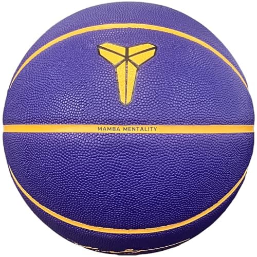 Image of Nike All Court Basketball 8P Kobe Bryant – Indoor Outdoor Basketball – Performance Training Ball – Deflated delivered, Court Purple/University Gold/Black/University Gold, 7