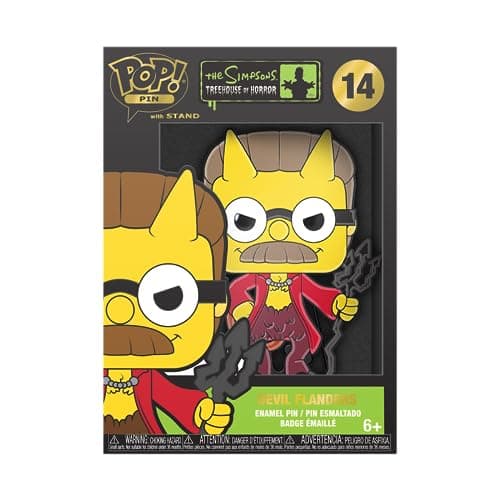 Image of Funko Large Enamel Pin HORROR: SIMPSONS - Ned Flanders - Devil Flanders - the Simpsons Enamel Pins - Cute Collectable Novelty Brooch - for Backpacks & Bags - Gift Idea - Official Merchandise