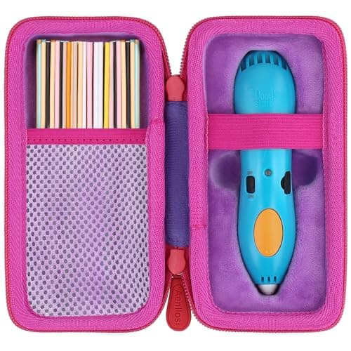 Image of Aenllosi Storage Case Compatible with 3Doodler Start+ Essentials (2024) for 3D Pen Set for Kids, Storage Mesh Bags Holder for Printing Filament Refill and USB Cable(Case Only,Purple)