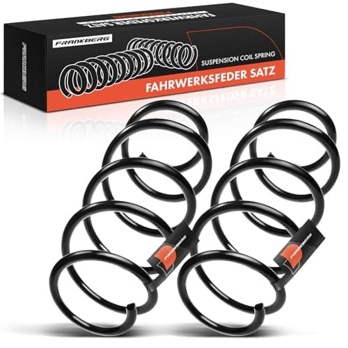 Image of Frankberg 2x Coil Spring Front axle Left Right Compatible with Cordoba 2002-2009 Polo 2001-2021 Fabia 1999-2007 Ibiza 2002-2009 Replace# 6Q0411105AE