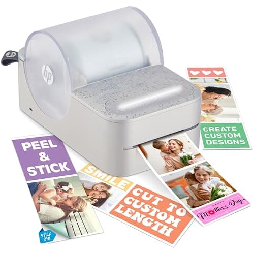 Image of HP Sprocket Panorama Instant Color Label & Smartphone Portable Photo Printer, 2x.5-9 inch (5x1.3-23 cm) Zink Sticky-Back Photos, Create Photobooth Strips & Custom Designs in App, For Home Use, White