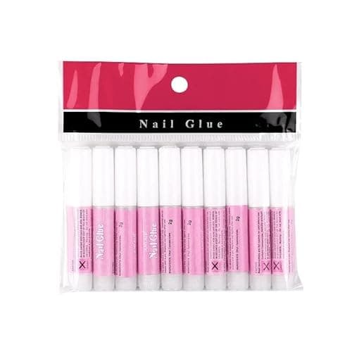 Image of 10 Pcs 2g Bottles Extra Strong Super Strong Quick Dry False Fake Nail Glue For Nail Tips Rhinestones Nail Art Decoration Nail Glue - Professional Salon & Home Use