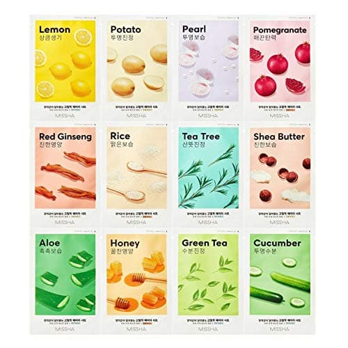 Image of MISSHA Airy Fit Sheet Mask (12 Types) Skin-Fit Daily Sheet Mask with Perfect Adhesion (Pack of 12)