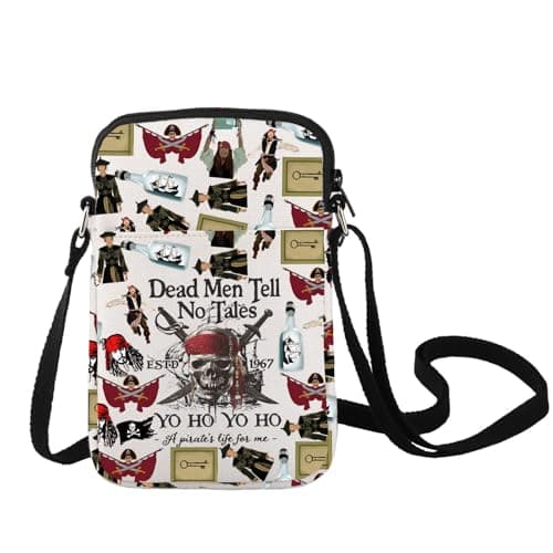 Image of LEVLO Jack Crossbody Bag Angelica & Jack Fans Gift Dead Men Tell No Tales Jack Shoulder Bag Pirate Merch, Dead Men C Bag, M
