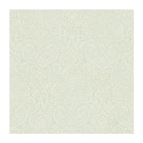 Image of York Wallcoverings RG4975 Fresco Textural Damask Wallpaper, Pale Blue/Cream