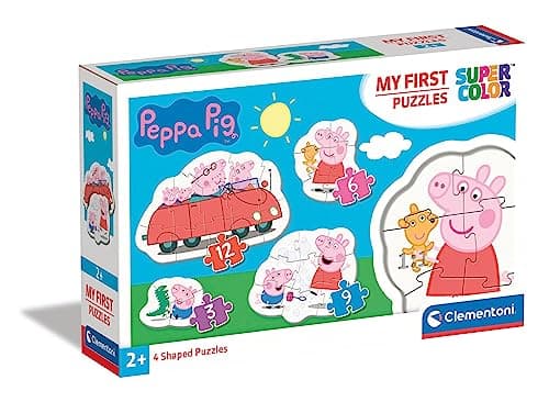 Image of Clementoni 20829, Peppa Pig My First Puzzles for Toddlers - 3+6+9+12 Pieces, Ages 2 Years Plus