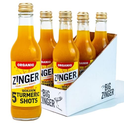 Image of Zinger 5 Shot - Organic Turmeric Shots (6x330ml) | 30 Servings | Refreshing Turmeric Juice Drink | Vegan and Gluten Free | No Added Sugar