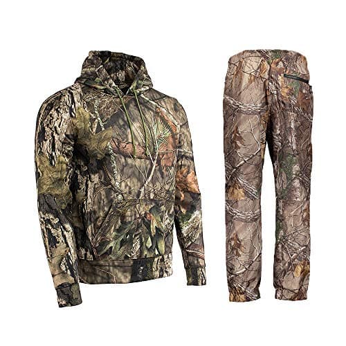 Image of Mens Jungle Print Tracksuit Full Set Trouser pullover Hoodie Camouflage Tree Combat (L)