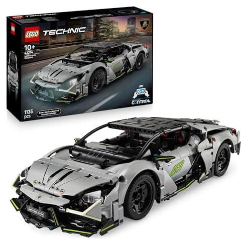 Image of LEGO Technic Lamborghini Revuelto Super Sports Car Toy - Remote Controlled Car Model with Lights, Steering and a Rechargeable Battery Hub - Gift for 10+ Year Old Boys - 42214