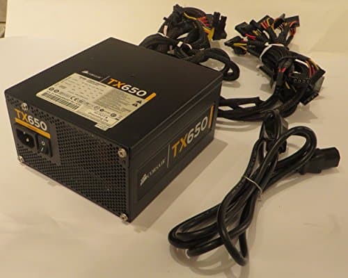 Image of Corsair Enthusiast Series 650-Watt 80 Plus Bronze Certified Power Supply Compatible with Core i3, i5, i7 and platforms - TX650
