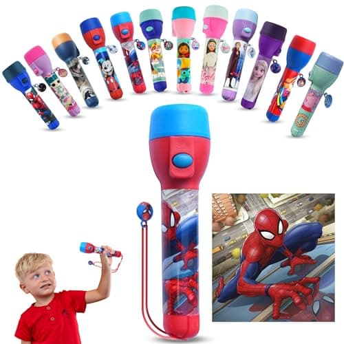 Image of SRV Hub Spiderman LED Big Torch, Kids Night Light Torches LED Super Bright for Xmas, Birthday and Thanksgiving Gifts– Plastic Flashlight Toy Gift for Kids 3+ Years Size-16cm