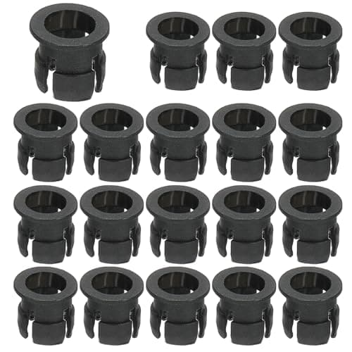 Image of PATIKIL 5mm Emitting Diode Holder, 20 Pcs Plastic Flat LED Holder Clip Mounting Bracket Socket Cap for Lamp Bulb Bezel Mount Panel LED Display, Black