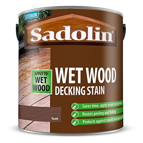 Image of Sadolin Wet Wood Decking Stain 2.5 litre Colour - Teak