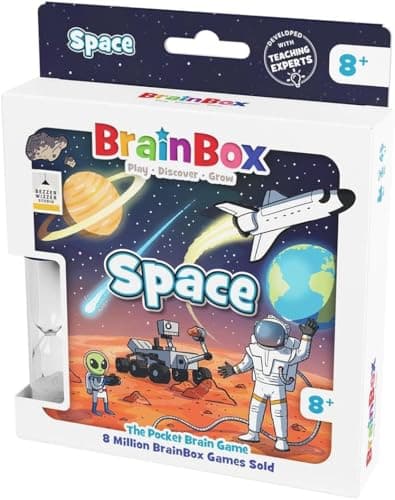 Image of BrainBox Pocket Space | Fun & Educational Travel Card Game | Ages 8+ | 1+ Players | 10 Minutes Playing Time