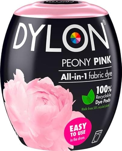 Image of 350g Machine Fabric Dye | All-in-1 Machine Dye Pod Fabric Wash for Coloring Clothes, Bed Sheets | Arts & Crafts, Textile, Home Decor, Intense Black (Peony Pink, 350 Gram)