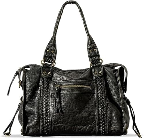 Image of HiTotes Leather Tote Bags for Women Hobo Bag Y2K Purse Ladies Leather Handbag City Bags with Adjustable Strap