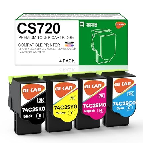 Image of CS720 Toner Cartridge Compatible for Lexmark CS720 for Lexmark CS725 CX725 CS720 CS720de CS720dte CS725de CS725dte CX725 CX725de CX725dte Printer ,7K Pages