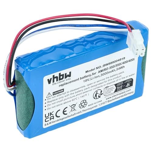 Image of vhbw Battery compatible with Yard Force Compact 400Ri, 280R Robotic Lawnmower (3000mAh, 18 V, Li-Ion)