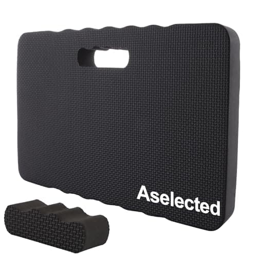 Image of ASelected Garden Kneeler 40MM Thick Kneeling Pads Premium Waterproof Garden Knee Pads Knee Cushion 430 x 280 x 40mm Extra Soft EVA Foam Comfortable Kneeling Mat Multi-Functional Carrying Hole(Black)
