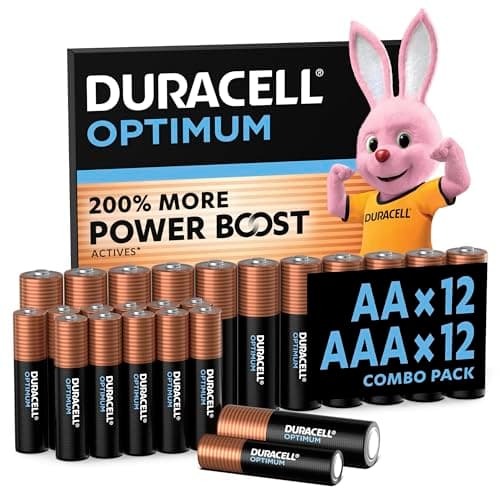 Image of Duracell Optimum AA & AAA Alkaline Batteries [Combo pack of 24], 1,5 Volts LR6/LR03 MX1500/MX2400