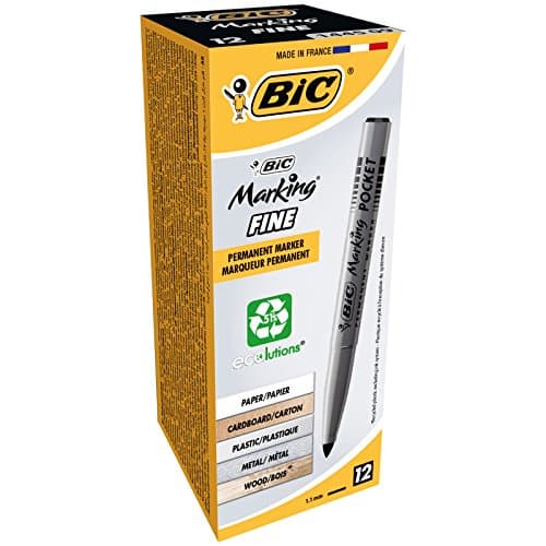 Image of Bic Marking Permanent Markers Fine Tip Black 12 Box