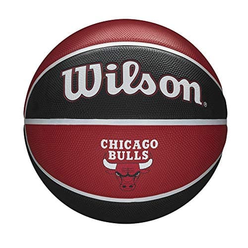 Image of Wilson Basketball, NBA Team Tribute Model, CHICAGO BULLS, Outdoor, Rubber, Size: 7