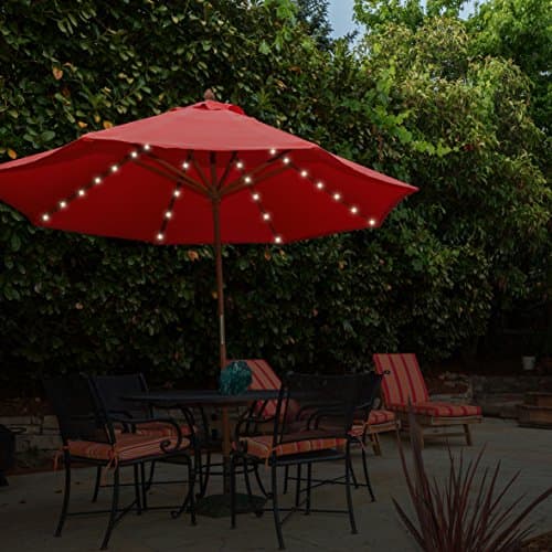 Image of GardenKraft 13880 72 Warm White LED Parasol Lights / Auto Timer Functionality / Indoor or Outdoor String Lights / Battery Operated