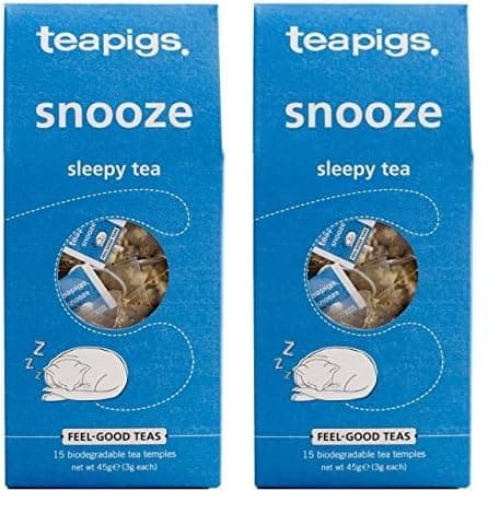 Image of Teapigs Organic Snooze Herbal Tea Made With Whole Herbs And Fruits (2 Pack Of 15 Temple Tea Bags) Naturally Caffeine Free