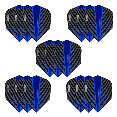 Image of Harrows Quantum Dart Flights | 5 x sets Darts Flights (15 Flights Total) I 100 Micron Dart Flights I Premium Extra Strong Made in UK I Professional Darts Accessories (Blue)