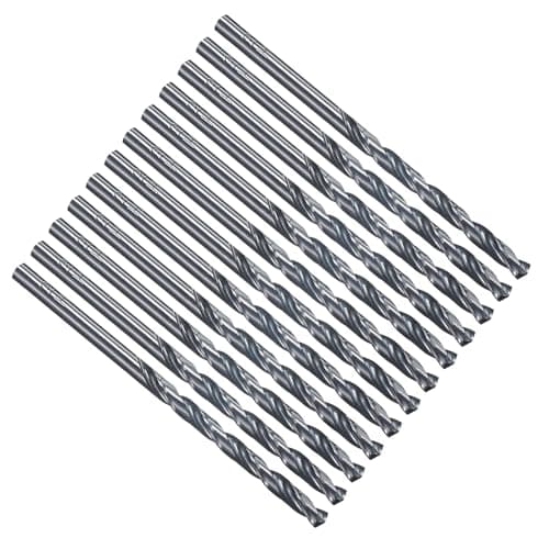 Image of PATIKIL 3.8mm Drill Bit #25, Jobber Straight Shank M2 High-Speed Steel 135° Nitriding Black for Stainless Steel Hard Metal - 12 Pack