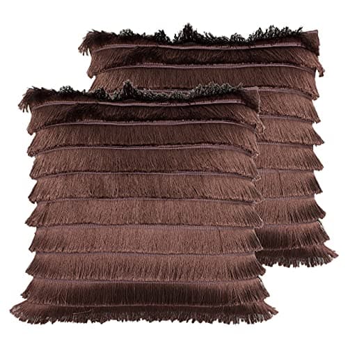 Image of furn. Flicker Twin Pack Feather Filled Cushions, Rock Rose, 45 x 45cm