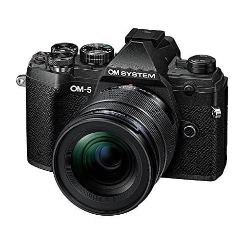 Image of OM SYSTEM OM-5 Micro Four Thirds System Camera incl. lens M.Zuiko Digital ED 12-45mm PRO, 20 MP Live MOS Sensor, Improved 5-Axis Image Stabilisation, IP53, Handheld High Res Shot, Black/Black
