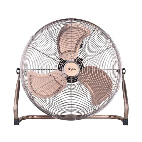 Image of Air Pro 20" Floor Fan - Powerful Air Cooling & Circulating Fan with 3 Speed Setting & Adjustable Tilt - Indoor Home, Office, Gym Fan Quiet Portable Electric Fan with Metal Blade & Body 1.6m Long Cable