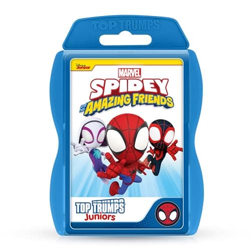 Image of Top Trumps Spidey & Friends Junior 5-in-1 Card Game for Kids Ages 3+, 2+ Players, Portable Travel Game, Memory, Strategy, Trivia, Educational, Multicolor, Unisex, Standard Edition