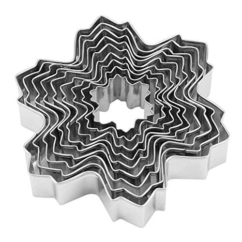 Image of Snowflake Shaped Stainless Steel Cookie Cutter Large for Christmas and Winter Holidays Reusable Packaging Socialme-EU
