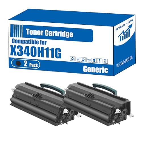 Image of Compatible for Lexmark X340H11G Toner Cartridge X340MFP X340N X342N X342NMFP Printers, High Yield 6000 Pages, Accurate Imaging Rich Colors (2-Pack Black)