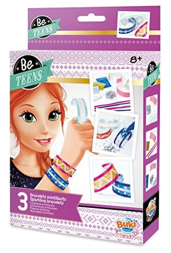 Image of Buki France Be Teens Sparkling Bracelets Jewellery Making Gift Set. Jewellery Making Kit. Customise Bracelets with Accessories & Instructions. Arts & Crafts for Kids. Suitable for Boys & Girls 8+