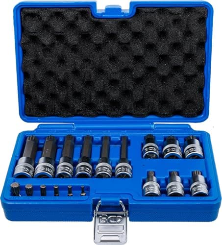 Image of BGS 5172 | Bit Socket Set | 6.3 mm (1/4") / 12.5 mm (1/2") Drive | Spline (for XZN) | 18 pcs.