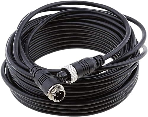 Image of Multibao Car Video 4-Pin Aviation Extension Cable Waterproof Shockproof for CCTV Rearview Camera Truck Trailer Camper Bus Motorhome Vehicle Backup System (1M)