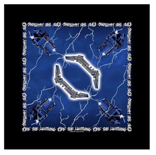 Image of Metallica Bandana Ride The Lightning Band Logo Official Black One Size