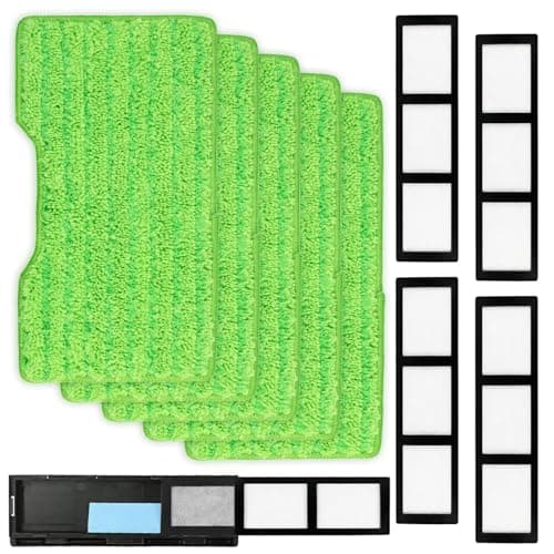 Image of 10PCS Vacmop Mop Pad Refills for Shark Vac Mop - 5 Reusable Mop Pads+1Dirt Chamber+4 Filters Reusable Replacement Vacmop Pads for Shark VM200UK VM200UKPL VM200UKGN Cordless Hard Floor Vacuum Spray Mop