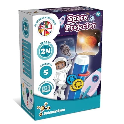 Image of Science4you Space Torch and Projector for Kids Age 4+ - Solar System Projector Torch, Explore the Universe, Galaxy Light with Planets for Kids, Space Toys, Games & Gifts for Boys & Girls 4+ Years Old