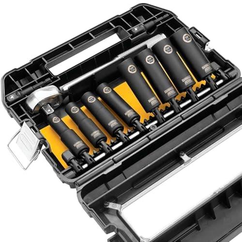 Image of DEWALT Impact Socket Set, SAE, 1/2-Inch, 10-Piece (DW22812)
