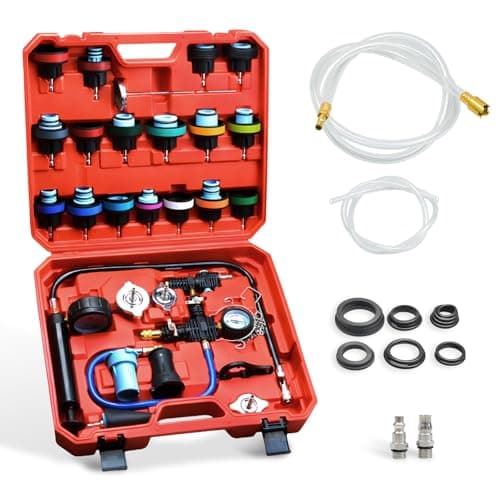 Image of Zoomtools 28 Pcs Universal Cooling System Radiator, Coolant Pressure Tester Kit, Coolant Vacuum Refill Kit