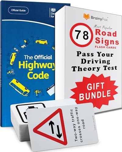 Image of UK Driving Theory Test Kit: The Official Highway Code Book 2026 UK + 78 Road Signs Flash Cards. 16th & 17th Learner Drivers Birthday Gifts for 16 & 17 Year Old Teen & Teenage Girls & Boys