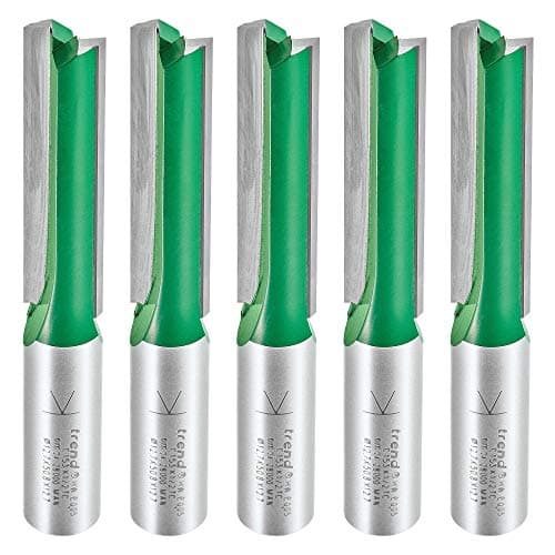 Image of Trend CraftPro Kitchen Fitter Worktop Router Cutter Bit, 1/2 Inch Shank, 12.7mm Cut Diameter & 50mm Cut Length, Pack of 5, Tungsten Carbide Tipped, CR/KFP/5